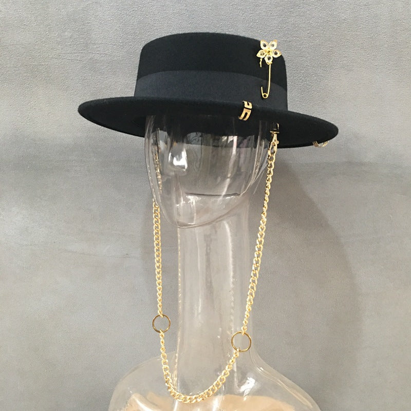 Female retro black top hat - Dazpy