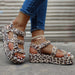 Snake color matching metal chain sandals - Dazpy