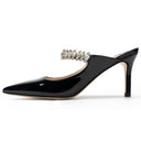 Patent Leather Stylish Pointed Stiletto High Heel Shoes