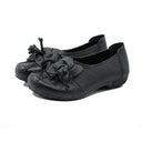 Flat-heeled Cowhide Flower Women's Singles Soft-soled Mother Shoes