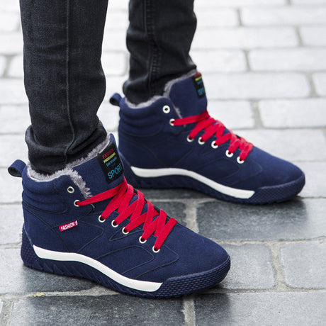 High-top warm and fleece cotton shoes - Dazpy