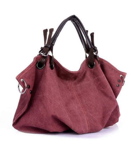 Fashion Cloth One Shoulder Lady Cross Strap Dumpling Canvas Bag Large Capacity Canvas Bag - Dazpy