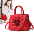 PU leather flower portable shoulder bag - Dazpy