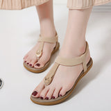 Women Sandal Flat Heel Sandalias Femininas Summer Casual Single Shoes Soft Bottom Slippers Sandals - Dazpy