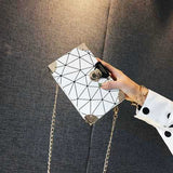 Geometric Pattern Crossbody Shoulder Box Bag - Dazpy