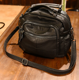 High-grade soft leather handbag 2021 bag retro casual large capacity middle-aged shoulder diagonal handbag - Dazpy