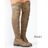 Flat bottom over the knee boots Martin boots round head large size women's shoes - Dazpy