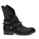 Studded side zipper Martin boots