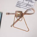 Snake pattern gold chain belt belt bag women