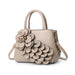 PU leather flower portable shoulder bag - Dazpy