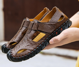 Breathable Large Size Soft Leather Sandals Men's Trendy Sandals Men - Dazpy