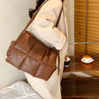 Plaid Solid Color Generous Personality Simple One-shoulder Messenger Bag - Dazpy