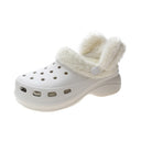 Plush Thick Soled Baotou Sponge Cake Two Wear Cotton Slippers