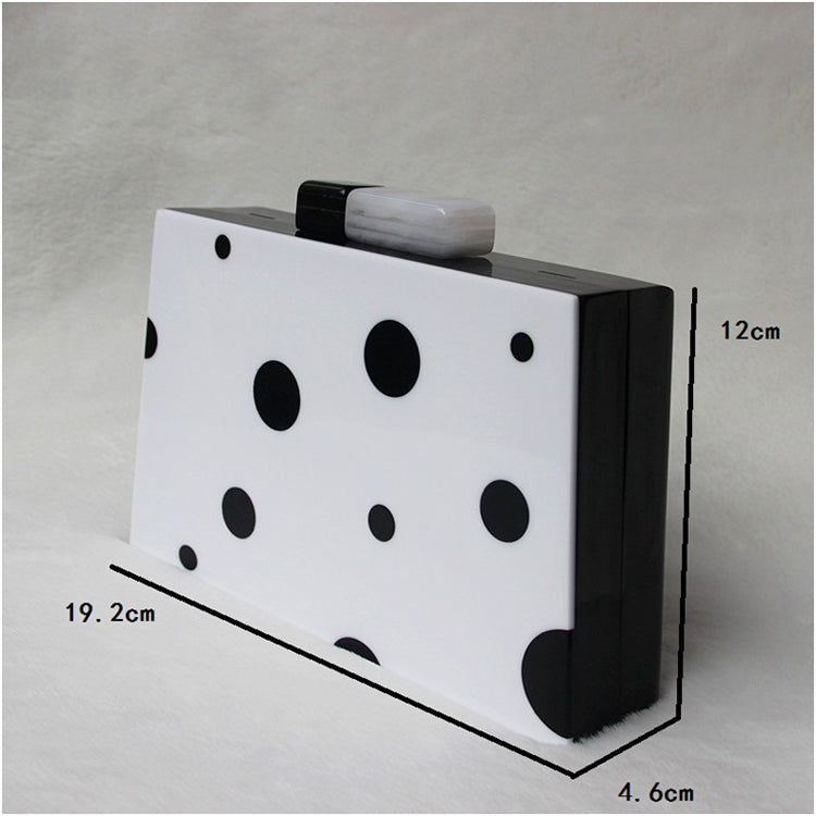 Dinner Bag Wedding Bag Black And White Polka Dot Clutch Bag European And American Fashion New - Dazpy