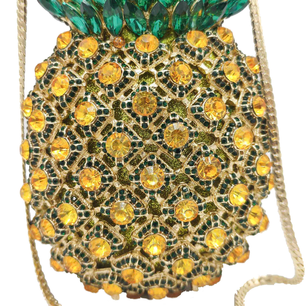 Pineapple Rhinestone Banquet Clutch - Dazpy