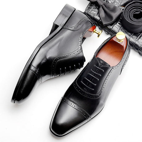 Men's three joint leather shoes - Dazpy