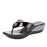 Casual Lady's Platform Toe Slippers - Dazpy