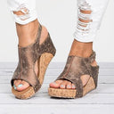 New Roman sandals female fish mouth thick bottom sandals large size women's shoes toe ladies sandals