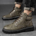 Men's High Top Round Toe Retro Work Boots - Dazpy