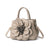 PU leather flower portable shoulder bag