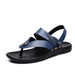 Men's Leather Fashion Sandal Fashion Men's Flip-flop Beach Shoes Men's Slippers - Dazpy