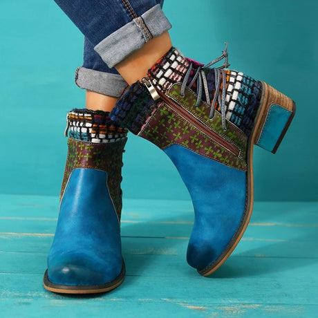 Handmade ethnic short boots - Dazpy