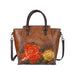 Cowhide Embossed And Polished Color Large Capacity Messenger Handbag - Dazpy