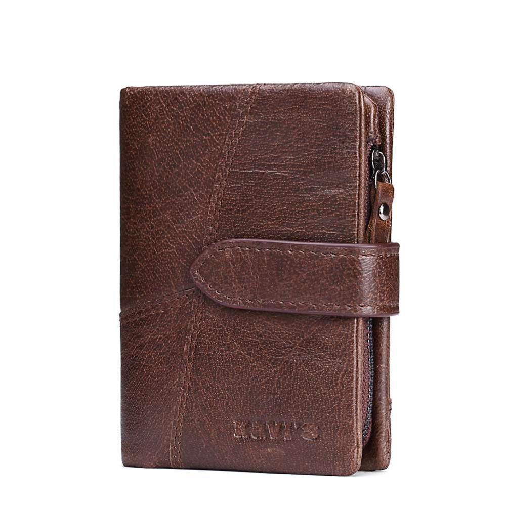 KAVIS Genuine Leather Women Wallet Female Long Clutch Lady Walet Portomonee Rfid Luxury Brand Money Bag Magic Zipper Coin Purse - Dazpy