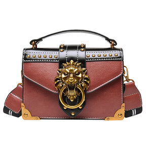 Lion head shoulder bag