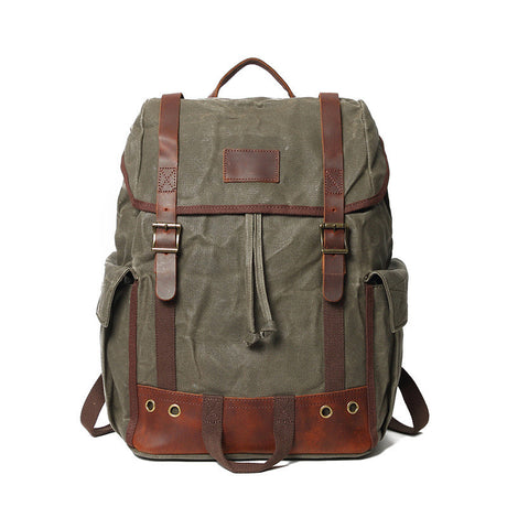 Men's Fashion Vintage Leather Canvas Laptop Bag - Dazpy