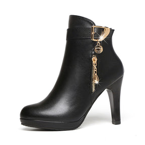 Womens Autumn  Leather Boots