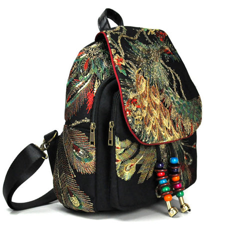 New female bag peacock embroidered bag - Dazpy