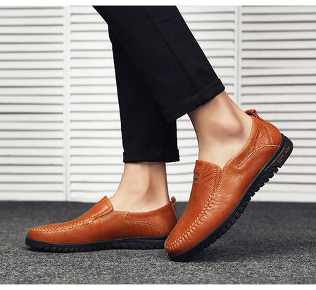 Casual Leather Shoes Korean Fashion Men's Leather Shoes - Dazpy