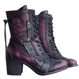 High heeled Martin Booties - Dazpy