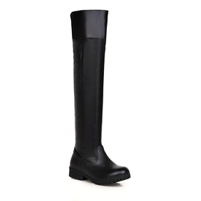 Stretch Over The Knee Boots Women's Thick Heel Long Boots