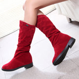 Pure Color Inner Heightening And Fleece Boots - Dazpy