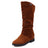 Pure Color Inner Heightening And Fleece Boots