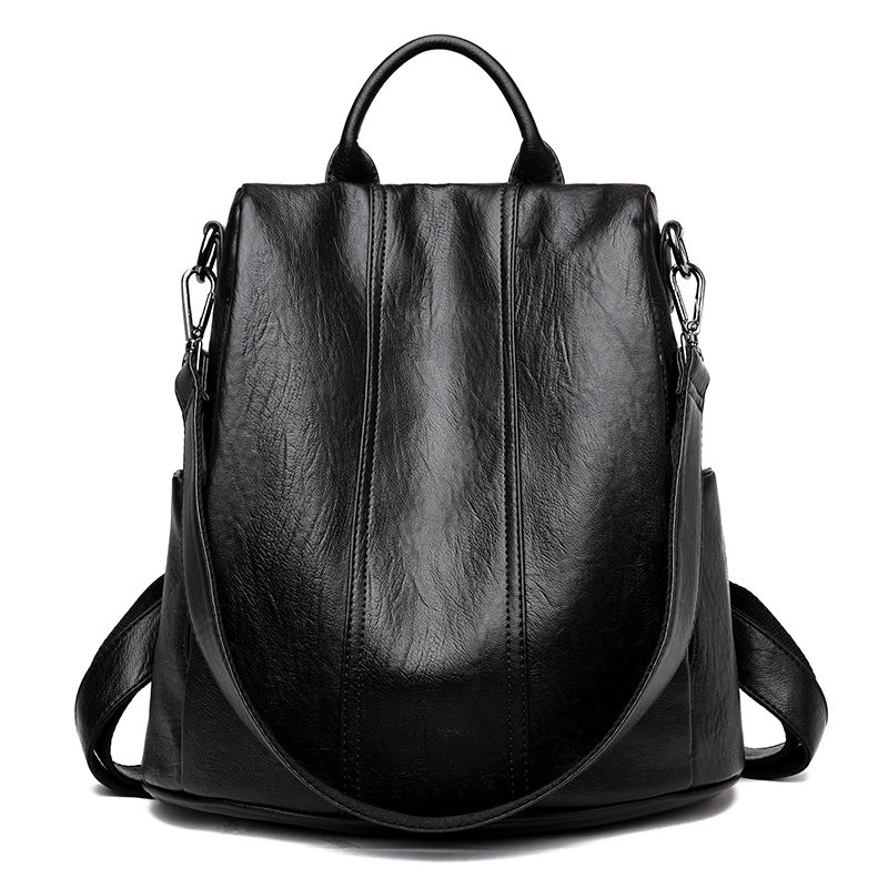 All-match Leather Soft Leather Anti-theft Multifunctional Backpack - Dazpy