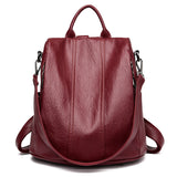 All-match Leather Soft Leather Anti-theft Multifunctional Backpack - Dazpy