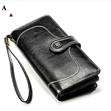 Ladies Wallet Long Cowhide Soft Leather - Dazpy