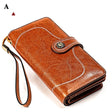 Ladies Wallet Long Cowhide Soft Leather - Dazpy