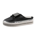 New Flat-Bottomed Rhinestone Baotou Semi Slippers Tide