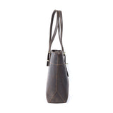 Simple First Layer Cowhide Tote Bag Retro Ladies Shoulder Bag - Dazpy