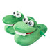 Crocodile Cotton Slippers Mouth Will Move Plush Cute Funny Indoor Winter Couple Soft bottom Plush Toys Indoor Slippers - Dazpy