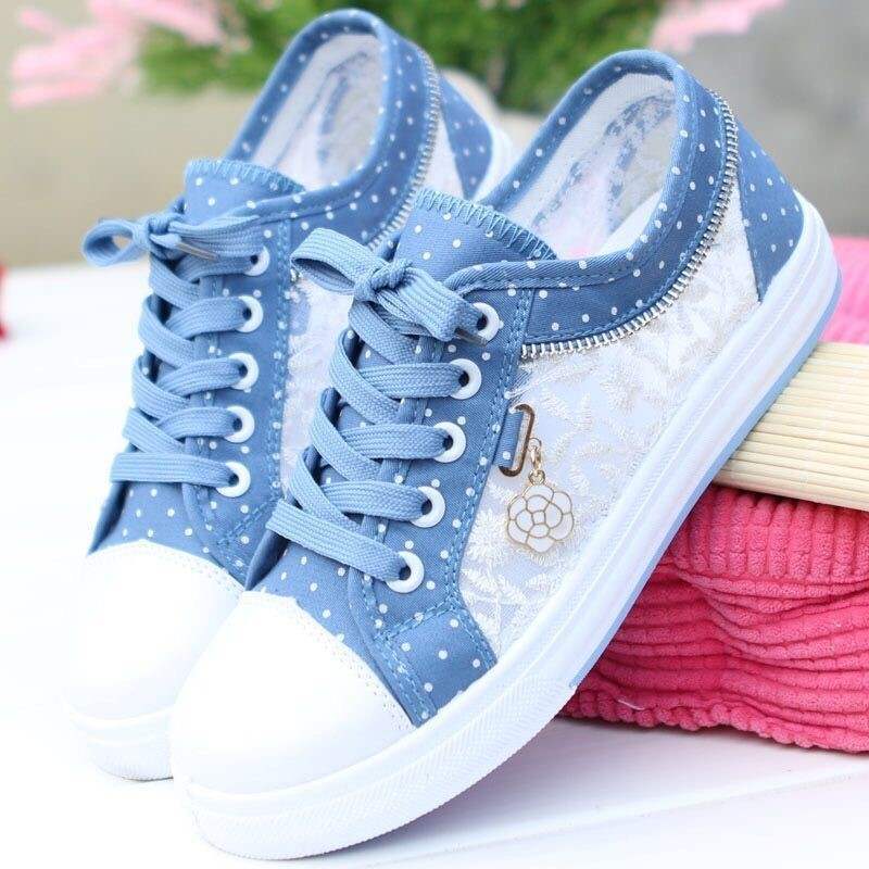 Flat Denim Shoes Casual Sports Board Shoes - Dazpy