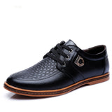 Men's Casual Leather Shoes Business Soft Sole Round Toe - Dazpy