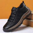 Casual Leather Shoes - Men's Outdoor Hiking Shoes with Microfiber Upper - Dazpy