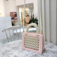 2020 New Handmade Beaded Woven Pearl Transparent Acrylic One-Shoulder Diagonal Handbag - Dazpy