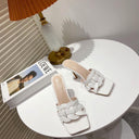 European And American Woven Stiletto High-Heeled Women's Sandals