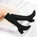 Over The Knee Elastic Boots Women New Round Toe Fashion Boots High Heel Thick Heel Sleeve Women Thin Thin - Dazpy